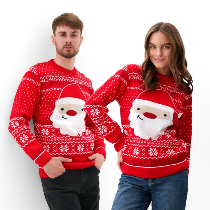 Свитер вязаный новогодний KAFTAN Santa, размер 46 - Фото 1