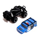 Джип «Полиция», радиоуправляемый, световые эффекты, работает от батареек, цвет синий - Фото 4