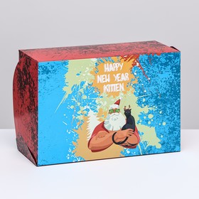Коробка складная, двухсторонняя 'Happy New Year', 25 х 17 х 10 см