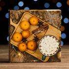 Коробка под 9 конфет новогодняя с ячейками «Рождественское утро», 13.5×13.5×3.5 см - Фото 2