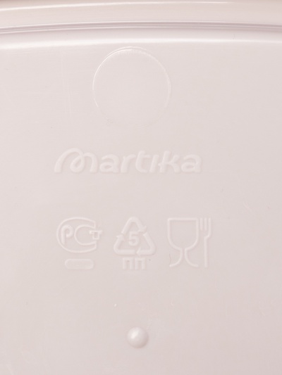 Маслёнка Martika «Таира», пластик, 16.7×12.1 см, кремовая