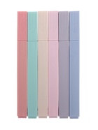 Набор маркеров-текстовыделителей, 6 пастельных цветов, скошенный наконечник, узел 5 мм - Фото 3