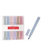 Набор маркеров-текстовыделителей, 6 пастельных цветов, скошенный наконечник, узел 5 мм - Фото 5