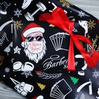 Бумага упаковочная новогодняя глянцевая «Брутальный санта», 70×100 см, 1 лист - Фото 1