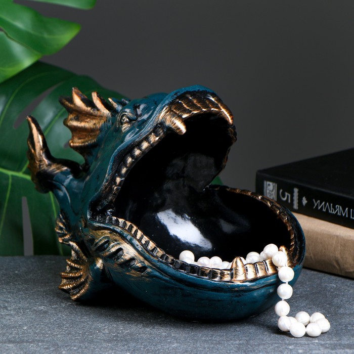 Подставка для мелочей «Пиранья», синяя, 18×28×16 см