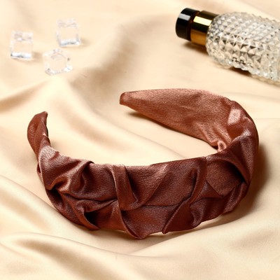 Ободок для волос QF «Юнона», классика, 5 см, коричневый