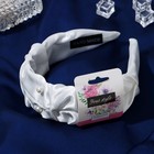 Ободок для волос «Юнона», бусинки, 5 см, белый - Фото 2