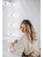 Ободок для волос "Юнона" бусинки, 5 см, чёрный - фото 809190816