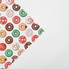 Бумага упаковочная глянцевая «Новогодние пончики», 70 х 100 см - Фото 3
