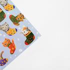 Бумага упаковочная глянцевая «Коты в носках», 70×100 см  (артикул 7066053)  большой выбор товаров оптом и в розницу по низким ценам с доставкой