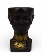 Декоративное кашпо для цветов «Негритянка», 1.3 л, 14×20×12 см, керамика, чёрное - Фото 2