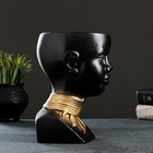 Декоративное кашпо для цветов «Негритянка», 1.3 л, 14×20×12 см, керамика, чёрное - Фото 11