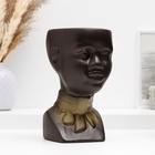 Декоративное кашпо для цветов «Негритянка», 1.3 л, 14×20×12 см, керамика, чёрное - Фото 13