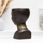 Декоративное кашпо для цветов «Негритянка», 1.3 л, 14×20×12 см, керамика, чёрное - Фото 14