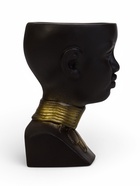 Декоративное кашпо для цветов «Негритянка», 1.3 л, 14×20×12 см, керамика, чёрное - Фото 3