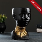 Декоративное кашпо для цветов «Негритянка», 1.3 л, 14×20×12 см, керамика, чёрное - Фото 8