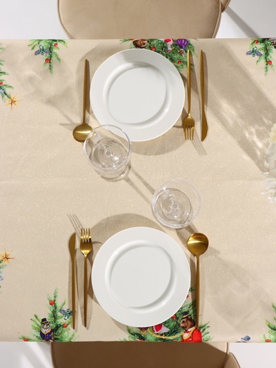 Скатерть новогодняя «Этель» Noble Christmas, 150×110±2 см с ГМВО, 100% хлопок, саржа 190 г/м²