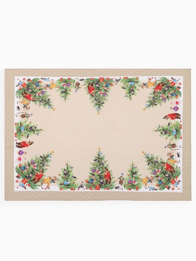 Скатерть новогодняя «Этель» Noble Christmas, 150×110±2 см с ГМВО, 100% хлопок, саржа 190 г/м²