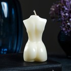 Фигурная свеча "Женское тело №1" молочная с поталью 9см - Фото 3