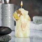 Свеча декоративная «Торс женский с крыльями», молочная с поталью, 10 см 7369179