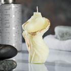 Свеча декоративная «Торс женский с крыльями», молочная с поталью, 10 см 7369179
