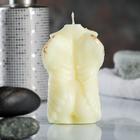 Свеча декоративная «Торс женский с крыльями», молочная с поталью, 10 см 7369179