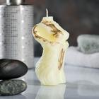 Свеча декоративная «Торс женский с крыльями», молочная с поталью, 10 см 7369179