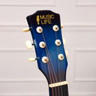 Гитара акустическая Music Life QD-H38Q-J, синяя, 97 см с вырезом - Фото 2
