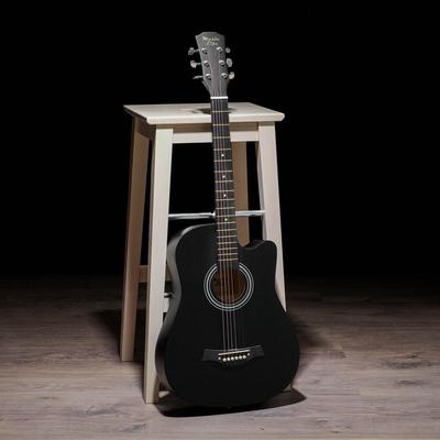 Гитара акустическая, цвет черный, 97см, с вырезом