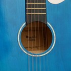 Гитара акустическая, цвет синий, 97см, с вырезом - Фото 4