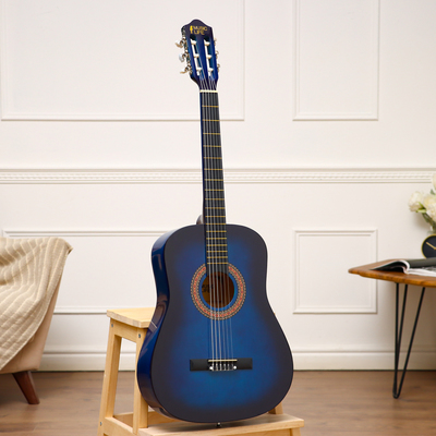 Гитара классическая, цвет синий, 97см,