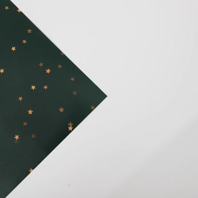 Упаковочная бумага новогодняя «Золотые звёздочки», 70×100 см, глянцевая