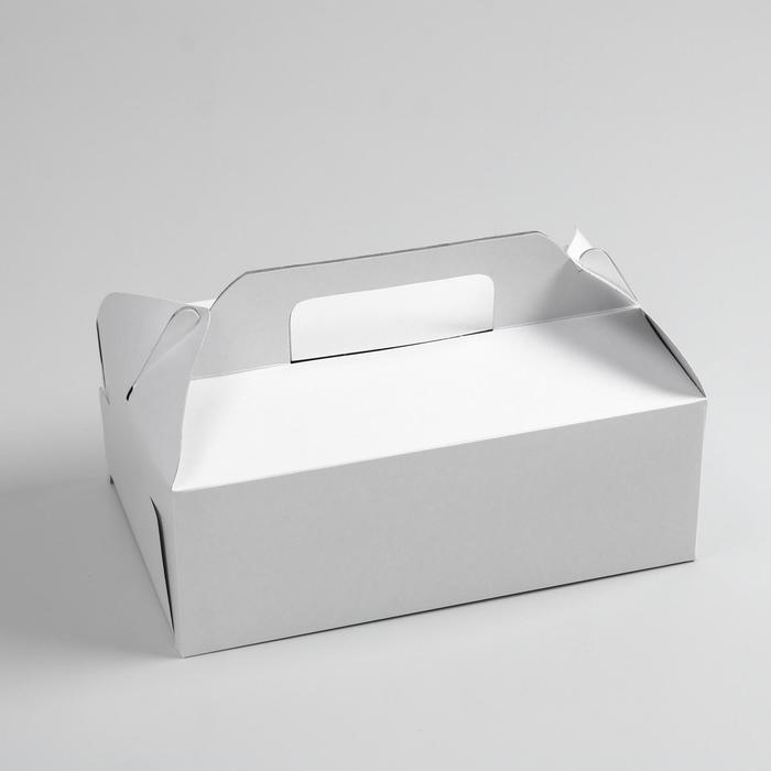 Коробка на вынос, белая, 25 х 16 х 9 см