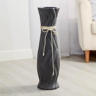 Ваза напольная «Флавия», 16×60 см, керамика, серая