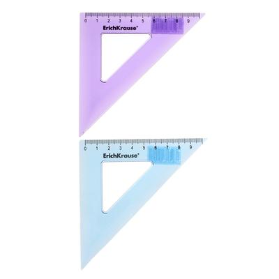 Треугольник пластиковый 9 см ErichKrause Standard, 45°, МИКС