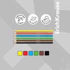 Карандаши цветные 6 цветов, ErichKrause, пластик, шестигранные, 2.6 мм грифель, картонная упаковка, европодвес - Фото 2