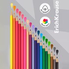 Карандаши 18 цветов ErichKrause, пластик, шестигранные, мягкий 2.6 мм грифель, картонная упаковка, легкая заточка, европодвес - Фото 3