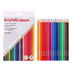 Карандаши 18 цветов ErichKrause, пластик, шестигранные, мягкий 2.6 мм грифель, картонная упаковка, легкая заточка, европодвес - Фото 6