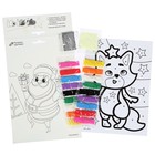 Лунная фреска «Новый год! Лисёнок со звёздочками», А5 - Фото 3