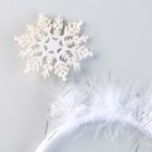 Новогодний карнавальный набор «Снежинка 1» (ободок+ помпоны), на новый год - Фото 2