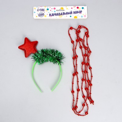 Ободок новогодний карнавальный «Ёлочка» + подарок