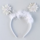 Ободок новогодний карнавальный «Снежинка» с голубыми диодами - Фото 2