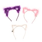 Ободок «Кошка» с диодами цвета МИКС - фото 24623535