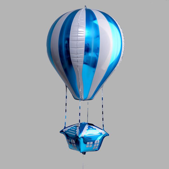 Шар фольгированный 35 «Воздушный шар», фигура, цвет синий