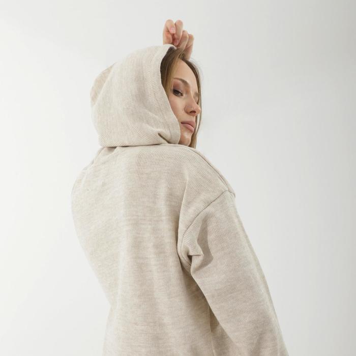 Костюм вязаный SL, с капюшоном, 46-48, бежевый 51095