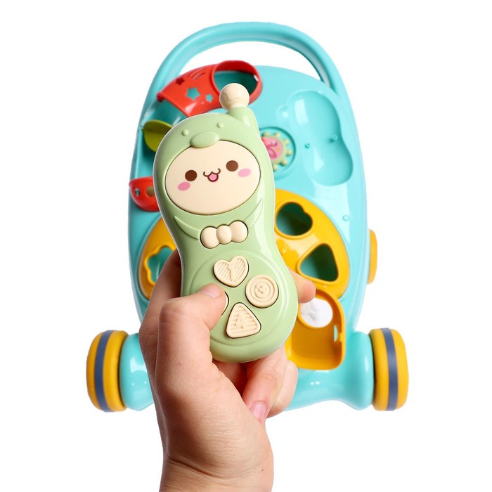 Каталка-ходунок «Первая прогулка», звуковые эффекты, цвет бирюзовый 51102