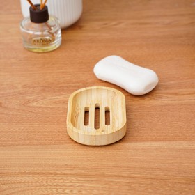 Мыльница, 1.7×10×7 см, бамбук