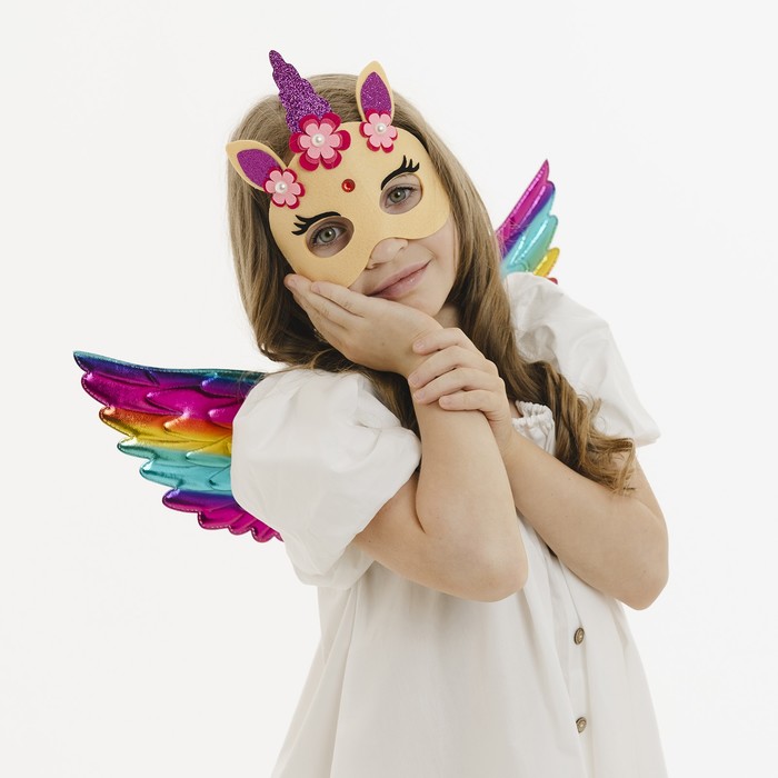 Карнавальный набор «Прекрасная единорожка», крылья, маска - Фото 1