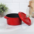 Кастрюля чугунная Volcano, 26×20×12,5 см, для подачи, цвет красный 6989650