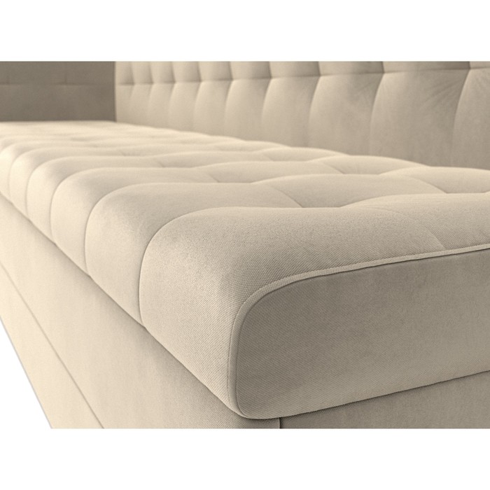 Кухонный диван «Бриз с углом», микровельвет, левый угол, цвет бежевый - фото 1907297425